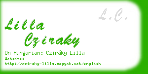 lilla cziraky business card